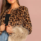 Leopard Print Fur Coat - SUMMER COLLECTION