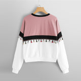 Colour Block Pullover Tassel - SUMMER COLLECTION