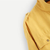 Yellow Basic Buttoned Coat - SUMMER COLLECTION