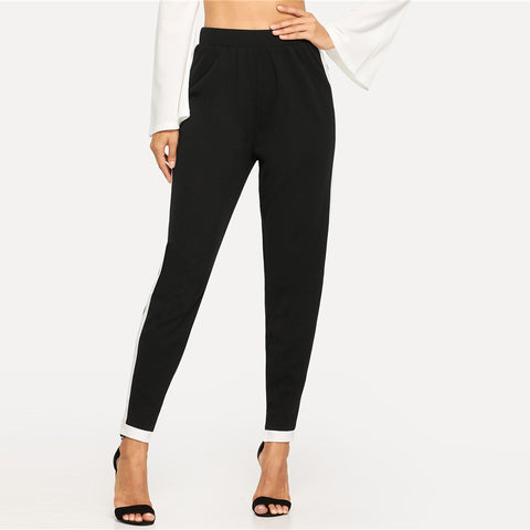 Black Striped Trousers - SUMMER COLLECTION