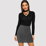 Grey Metallic High Waist Skirt - SUMMER COLLECTION