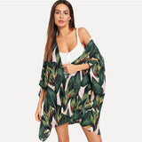 Tropical Jungle Leaf Print Blouses - SUMMER COLLECTION