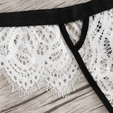 White Laced Unlined Lingerie Set - SUMMER COLLECTION