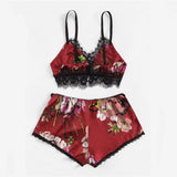 Short Floral Bra and Briefs Set - SUMMER COLLECTION
