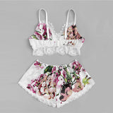 Short Floral Bra and Briefs Set - SUMMER COLLECTION