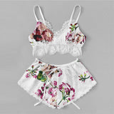 Short Floral Bra and Briefs Set - SUMMER COLLECTION