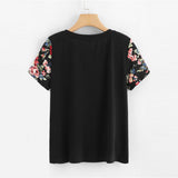 Black Floral Print Top - SUMMER COLLECTION