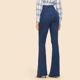 Blue Vintage Stretchy Womens Jeans - SUMMER COLLECTION