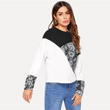 Long Sleeved Snake Skin Sweatshirt - SUMMER COLLECTION