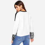 Long Sleeved Snake Skin Sweatshirt - SUMMER COLLECTION