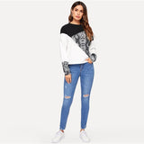 Long Sleeved Snake Skin Sweatshirt - SUMMER COLLECTION