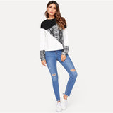 Long Sleeved Snake Skin Sweatshirt - SUMMER COLLECTION