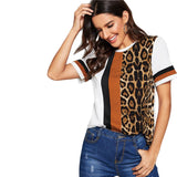 Leopard Panel T shirt - SUMMER COLLECTION