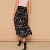Black Heart Print Maxi Skirt - SUMMER COLLECTION