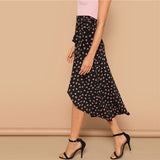 Black Heart Print Maxi Skirt - SUMMER COLLECTION