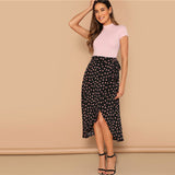 Black Heart Print Maxi Skirt - SUMMER COLLECTION