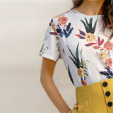 Floral And Plants Print Shirt - SUMMER COLLECTION