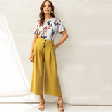 Floral And Plants Print Shirt - SUMMER COLLECTION