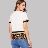 Colour Block Leopard Print Top - SUMMER COLLECTION