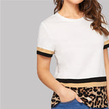 Colour Block Leopard Print Top - SUMMER COLLECTION