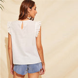 Floral Blouse with Ruffle Trim - SUMMER COLLECTION