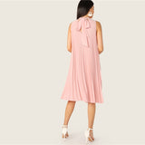 Pink Pleated Summer Dress - SUMMER COLLECTION