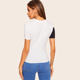 Colour Block Short Sleeve Top - SUMMER COLLECTION