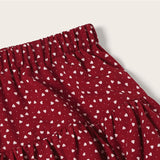 Burgundy Layered Ruffle Skirt - SUMMER COLLECTION