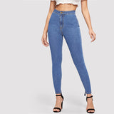 Womens Crisscross Lace Skinny Jeans - SUMMER COLLECTION