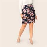 Floral Print High Waist Skirt - SUMMER COLLECTION