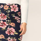 Floral Print High Waist Skirt - SUMMER COLLECTION