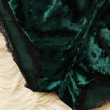 Green Velvet Lace Set - SUMMER COLLECTION