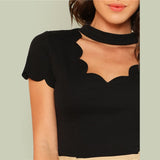 Elegant Scallop Trim Top - SUMMER COLLECTION