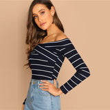 Cross Wraped Off the Shoulder Top - SUMMER COLLECTION