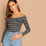 Cross Wraped Off the Shoulder Top - SUMMER COLLECTION